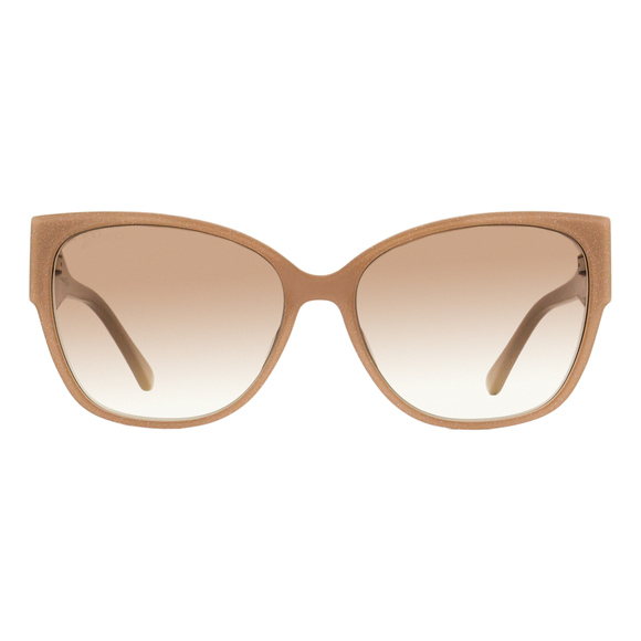 Jimmy Choo Butterfly Shay Sunglasses KONHA Nude Glitter 58mm - Picture 2 of 2